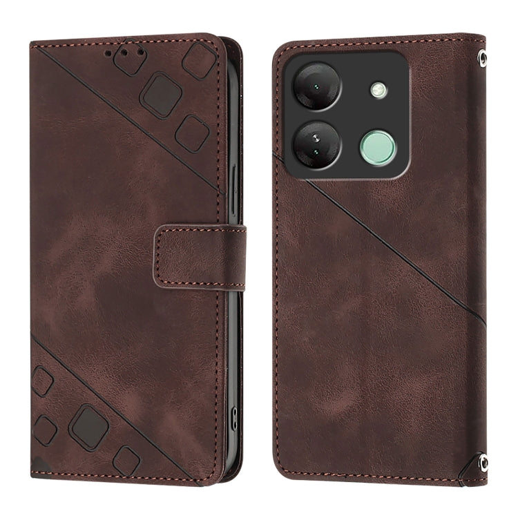 For Infinix Smart 7 India / 7 HD / 7 Plus Skin Feel Embossed Leather Phone Case