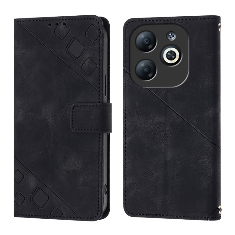For Infinix Smart 8 Skin Feel Embossed Leather Phone Case