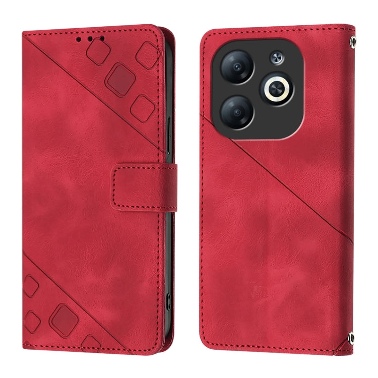 For Infinix Smart 8 Skin Feel Embossed Leather Phone Case