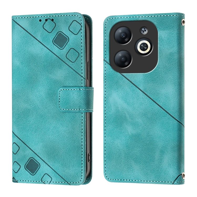 For Infinix Smart 8 Skin Feel Embossed Leather Phone Case