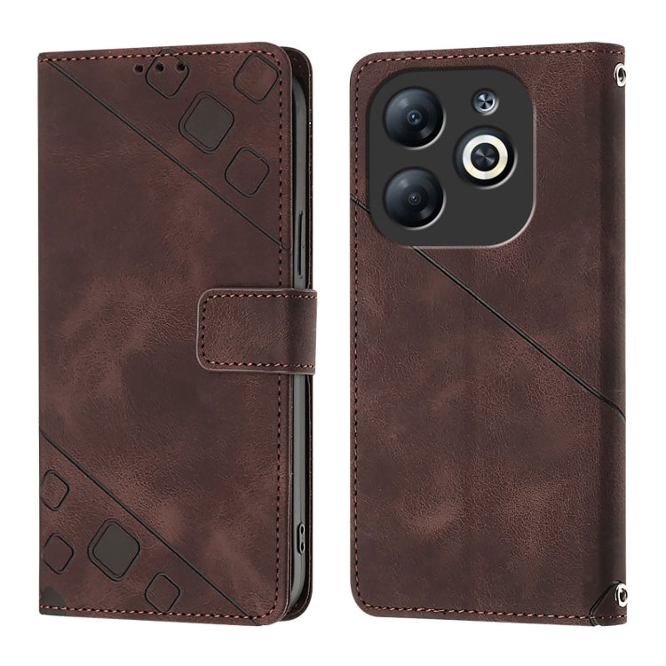 For Infinix Smart 8 Skin Feel Embossed Leather Phone Case