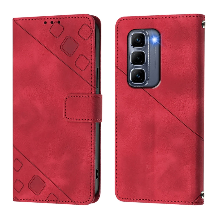 For Infinix Hot 50 Pro+ 4G Skin Feel Embossed Leather Phone Case