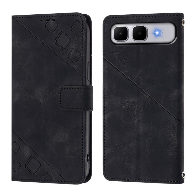 For Infinix Smart 10 Plus Skin Feel Embossed Leather Phone Case