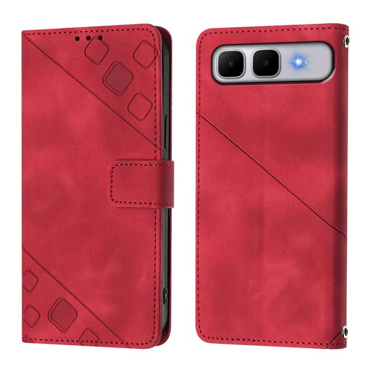 For Infinix Smart 10 Plus Skin Feel Embossed Leather Phone Case