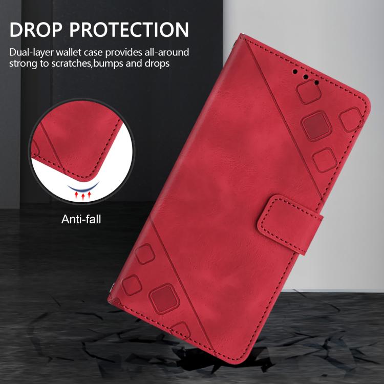 For Infinix Smart 10 Plus Skin Feel Embossed Leather Phone Case