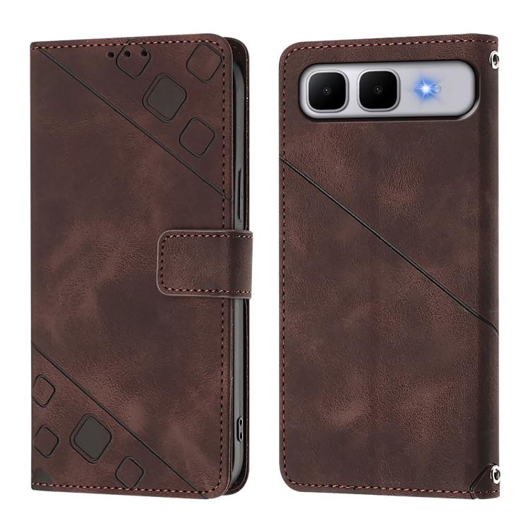 For Infinix Smart 10 Plus Skin Feel Embossed Leather Phone Case