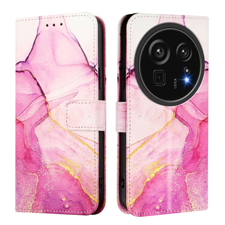 For Sharp Aquos R9 Pro SH-54E PT003 Marble Pattern Flip Leather Phone Case