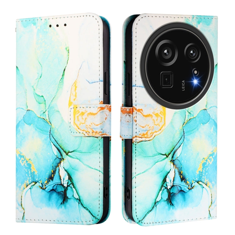 For Sharp Aquos R9 Pro SH-54E PT003 Marble Pattern Flip Leather Phone Case