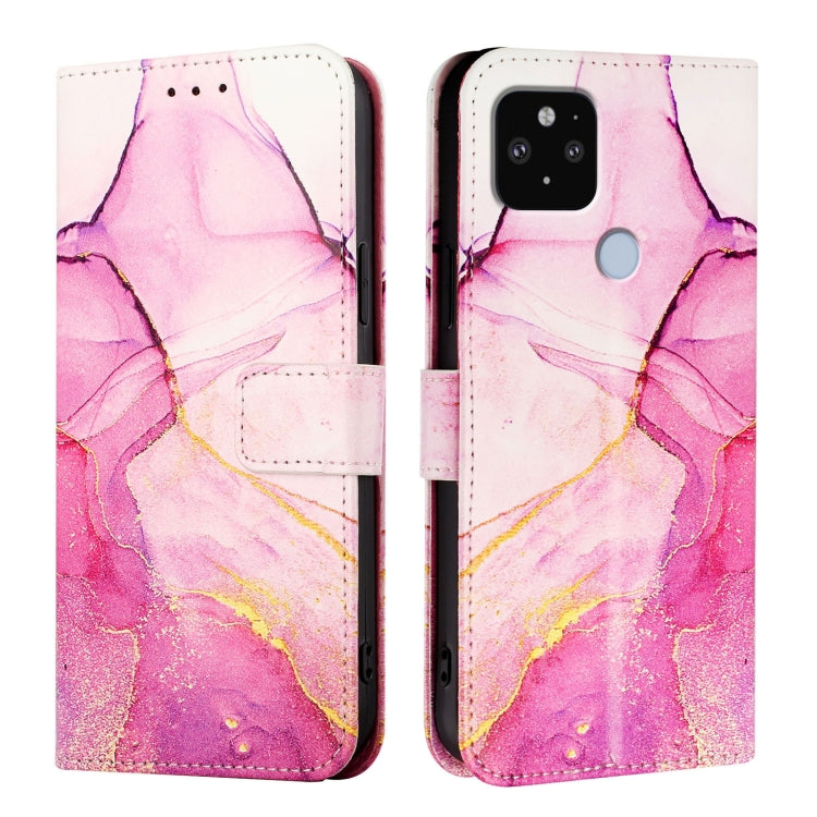 For Google Pixel 5 XL / 4a 5G PT003 Marble Pattern Flip Leather Phone Case