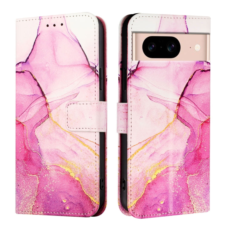 For Google Pixel 8a PT003 Marble Pattern Flip Leather Phone Case