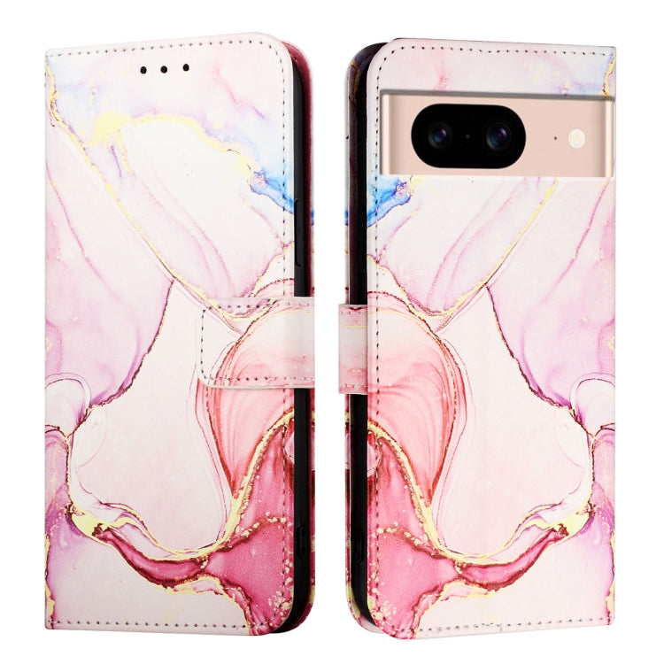 For Google Pixel 8a PT003 Marble Pattern Flip Leather Phone Case