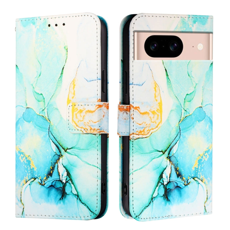For Google Pixel 8a PT003 Marble Pattern Flip Leather Phone Case