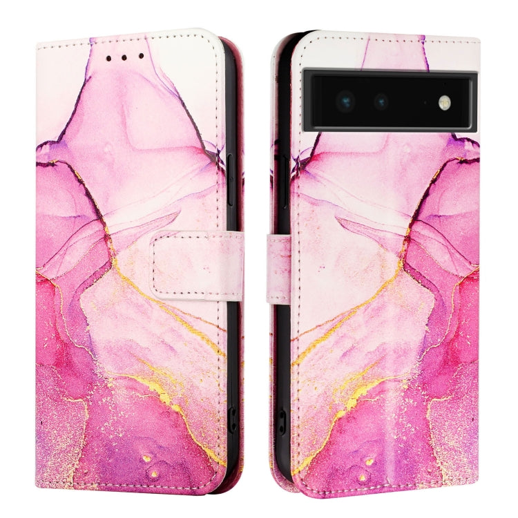 For Google Pixel 6 PT003 Marble Pattern Flip Leather Phone Case