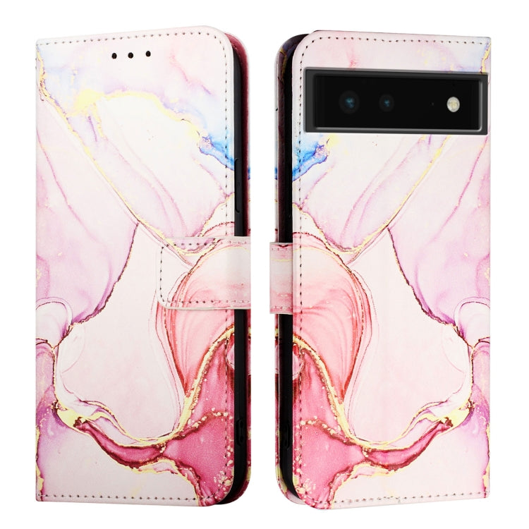 For Google Pixel 6 PT003 Marble Pattern Flip Leather Phone Case