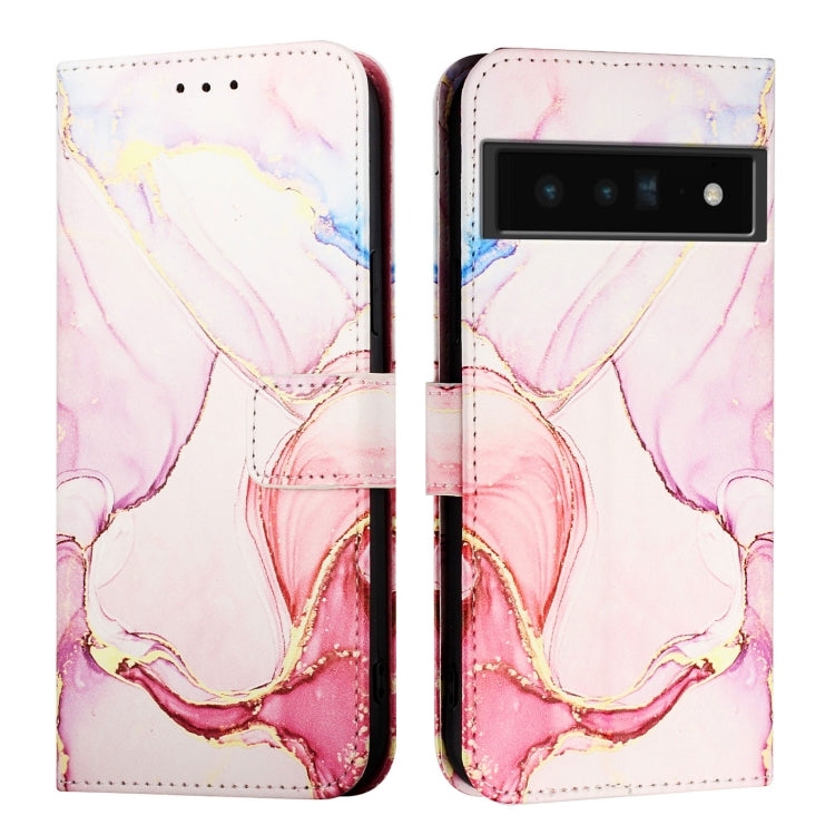 For Google Pixel 6 Pro PT003 Marble Pattern Flip Leather Phone Case
