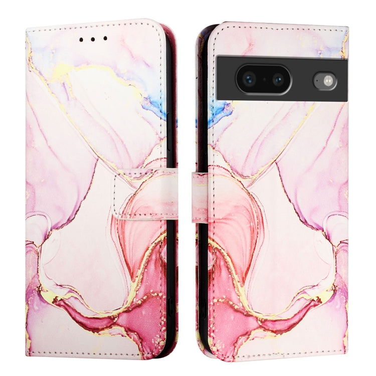 For Google Pixel 7 PT003 Marble Pattern Flip Leather Phone Case