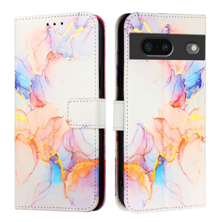 For Google Pixel 7 PT003 Marble Pattern Flip Leather Phone Case