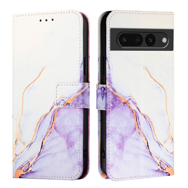 For Google Pixel 7 Pro PT003 Marble Pattern Flip Leather Phone Case