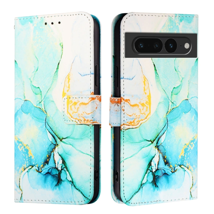 For Google Pixel 7 Pro PT003 Marble Pattern Flip Leather Phone Case