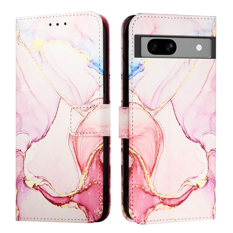 For Google Pixel 7a PT003 Marble Pattern Flip Leather Phone Case