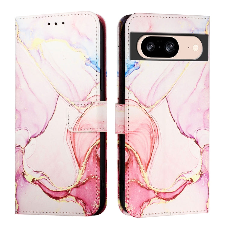 For Google Pixel 8 PT003 Marble Pattern Flip Leather Phone Case