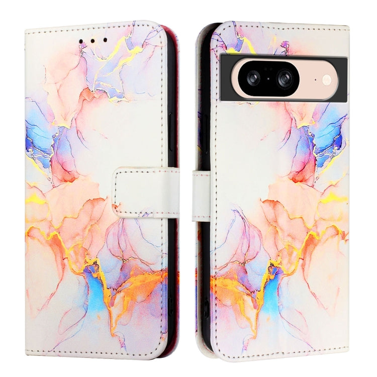 For Google Pixel 8 PT003 Marble Pattern Flip Leather Phone Case