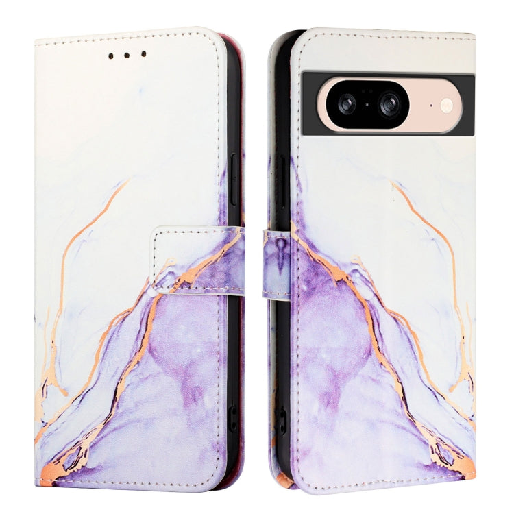 For Google Pixel 8 PT003 Marble Pattern Flip Leather Phone Case