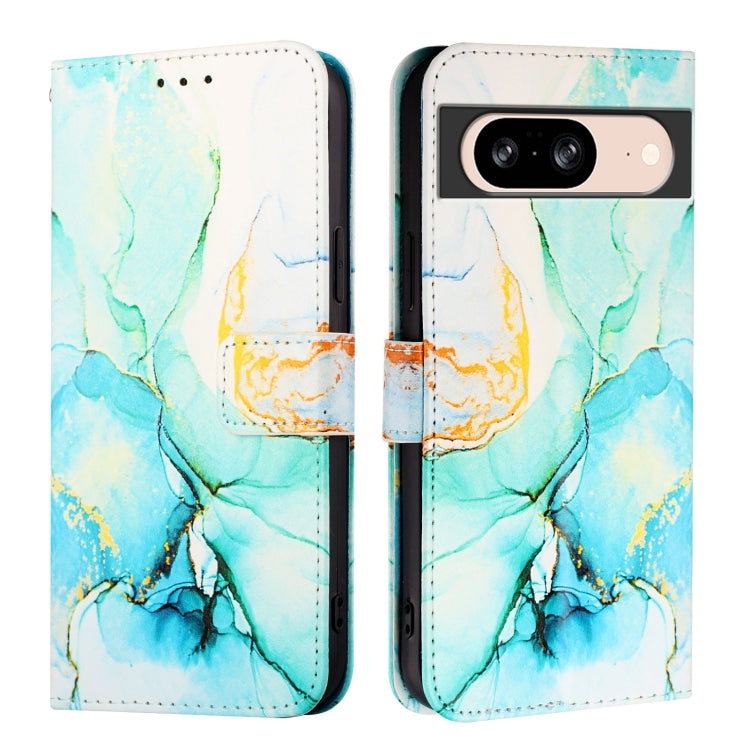 For Google Pixel 8 PT003 Marble Pattern Flip Leather Phone Case