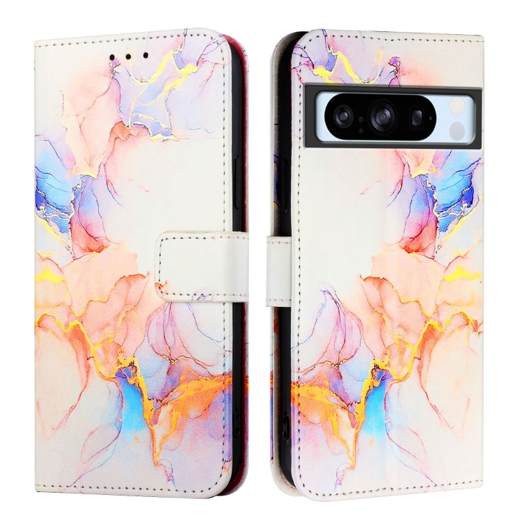 For Google Pixel 8 Pro PT003 Marble Pattern Flip Leather Phone Case