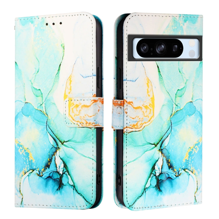For Google Pixel 8 Pro PT003 Marble Pattern Flip Leather Phone Case