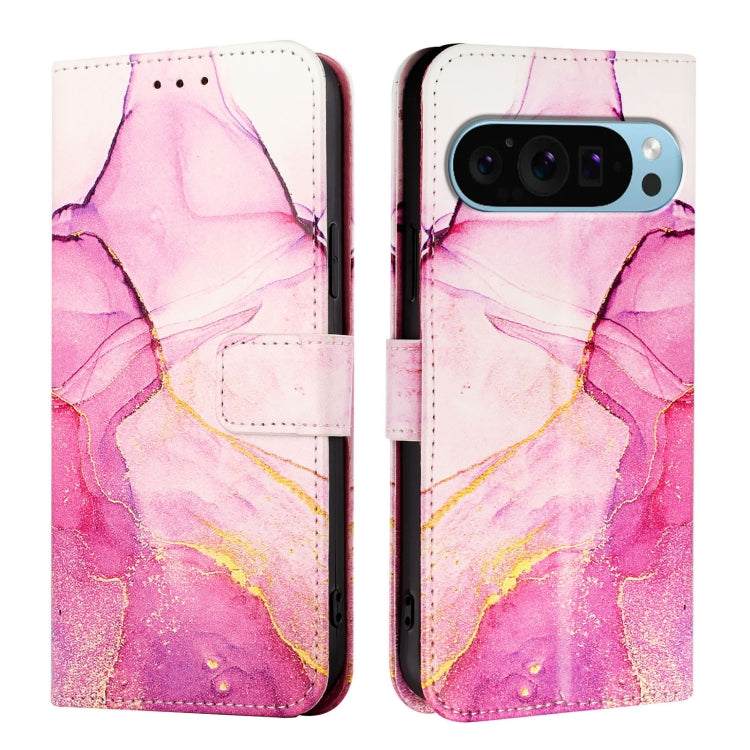 For Google Pixel 9 PT003 Marble Pattern Flip Leather Phone Case