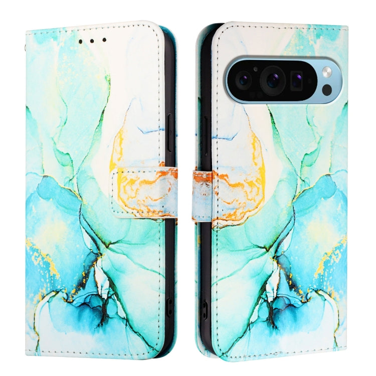 For Google Pixel 9 Pro XL PT003 Marble Pattern Flip Leather Phone Case