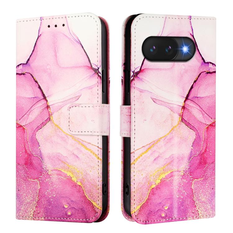 For Google Pixel 9a PT003 Marble Pattern Flip Leather Phone Case