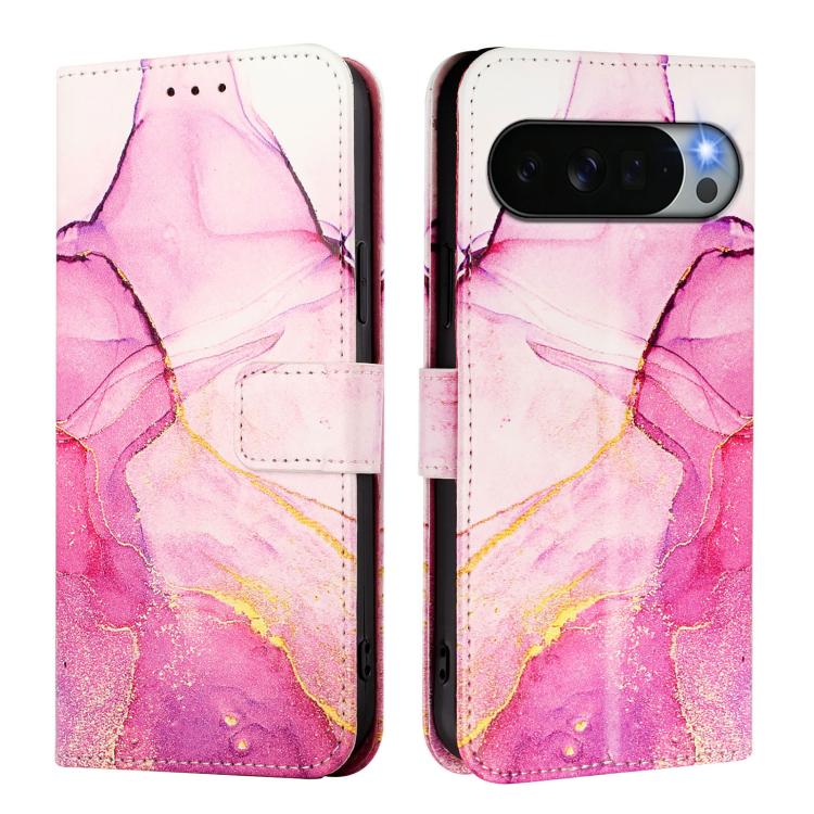 For Google Pixel 11 Pro XL PT003 Marble Pattern Flip Leather Phone Case