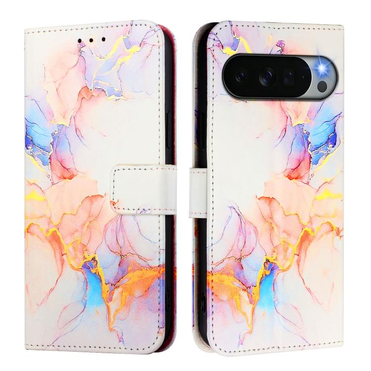 For Google Pixel 11 Pro XL PT003 Marble Pattern Flip Leather Phone Case