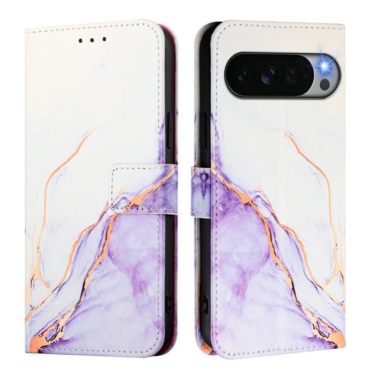 For Google Pixel 11 Pro XL PT003 Marble Pattern Flip Leather Phone Case