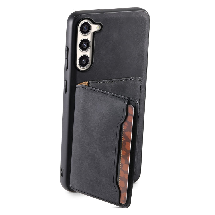 For Samsung Galaxy S23+ 5G Denior D13 Retro Texture Leather MagSafe Card Bag Phone Case