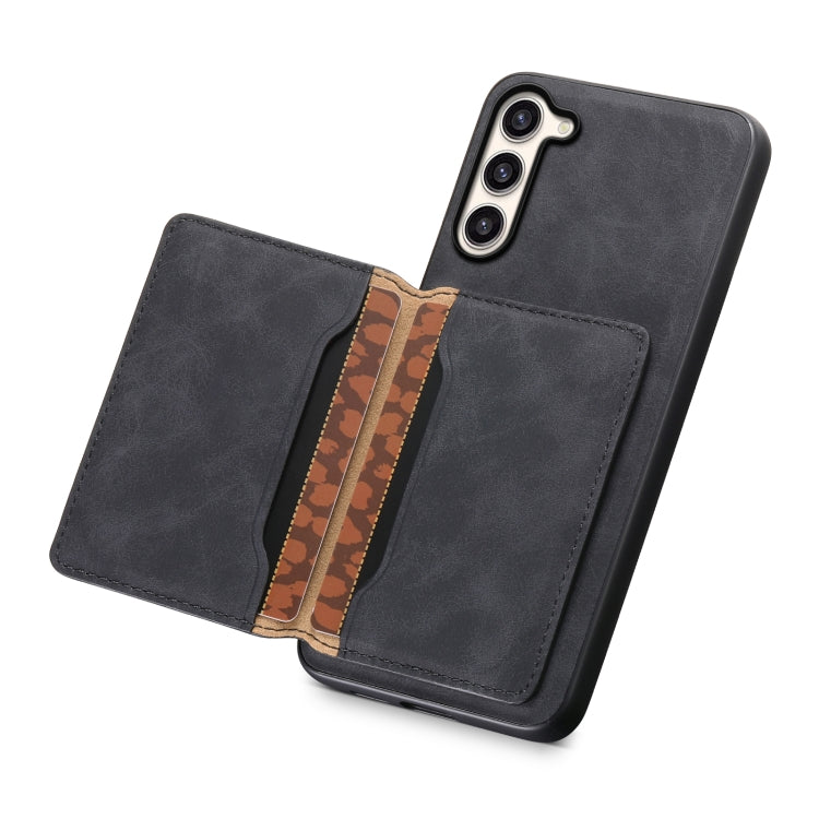 For Samsung Galaxy S23+ 5G Denior D13 Retro Texture Leather MagSafe Card Bag Phone Case