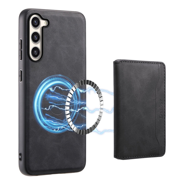For Samsung Galaxy S23+ 5G Denior D13 Retro Texture Leather MagSafe Card Bag Phone Case