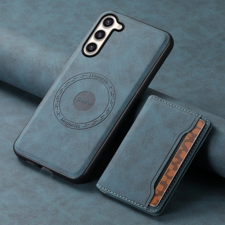 For Samsung Galaxy S23+ 5G Denior D13 Retro Texture Leather MagSafe Card Bag Phone Case