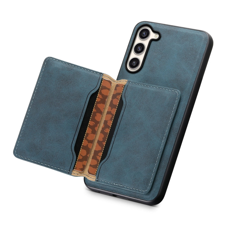 For Samsung Galaxy S23+ 5G Denior D13 Retro Texture Leather MagSafe Card Bag Phone Case