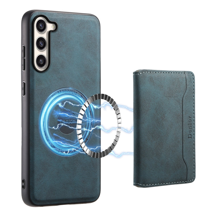 For Samsung Galaxy S23+ 5G Denior D13 Retro Texture Leather MagSafe Card Bag Phone Case