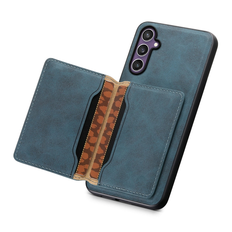 For Samsung Galaxy S23 FE 5G Denior D13 Retro Texture Leather MagSafe Card Bag Phone Case