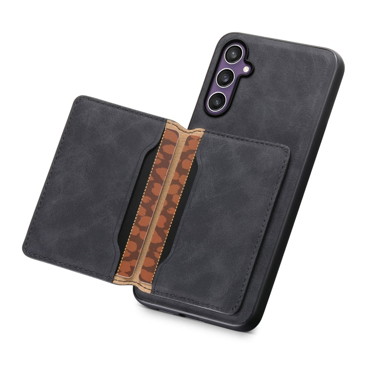 For Samsung Galaxy S24 5G Denior D13 Retro Texture Leather MagSafe Card Bag Phone Case