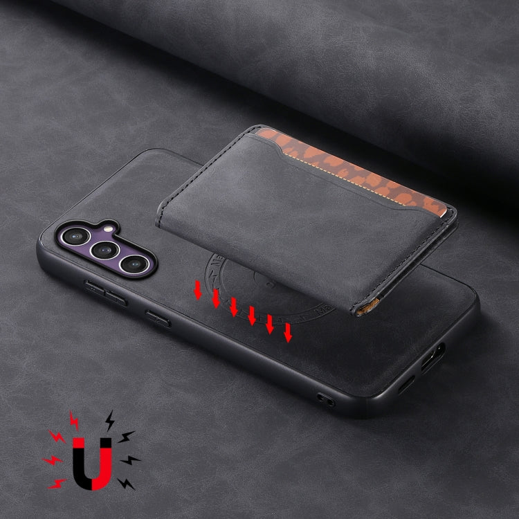 For Samsung Galaxy S24 5G Denior D13 Retro Texture Leather MagSafe Card Bag Phone Case