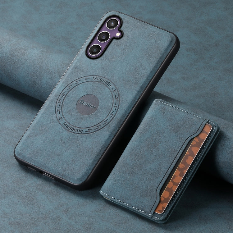 For Samsung Galaxy S24 5G Denior D13 Retro Texture Leather MagSafe Card Bag Phone Case