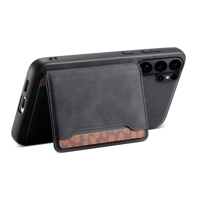 For Samsung Galaxy S26 Ultra 5G Denior D13 Retro Texture Leather MagSafe Card Bag Phone Case