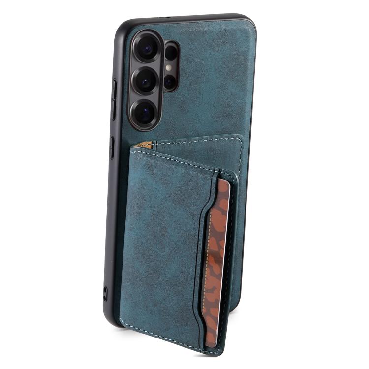 For Samsung Galaxy S26 Ultra 5G Denior D13 Retro Texture Leather MagSafe Card Bag Phone Case