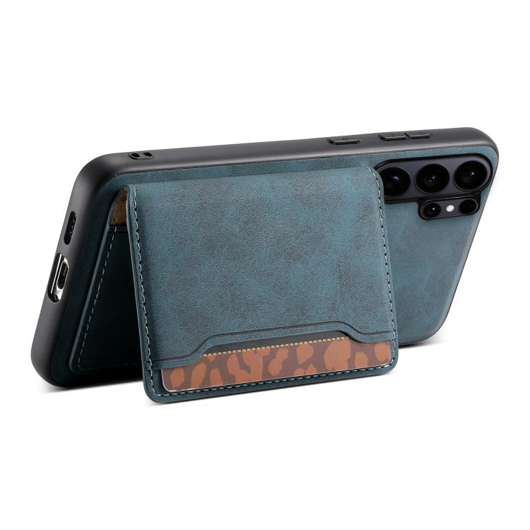 For Samsung Galaxy S26 Ultra 5G Denior D13 Retro Texture Leather MagSafe Card Bag Phone Case