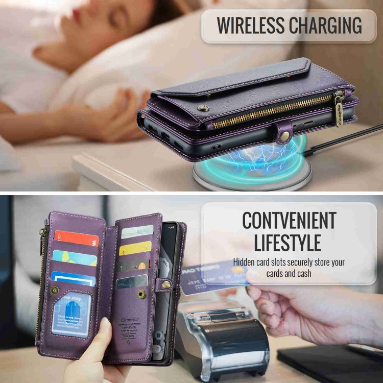 For Google Pixel 8 Pro CaseMe C36 Card Slots Zipper Wallet RFID Anti-theft Leather Phone Case